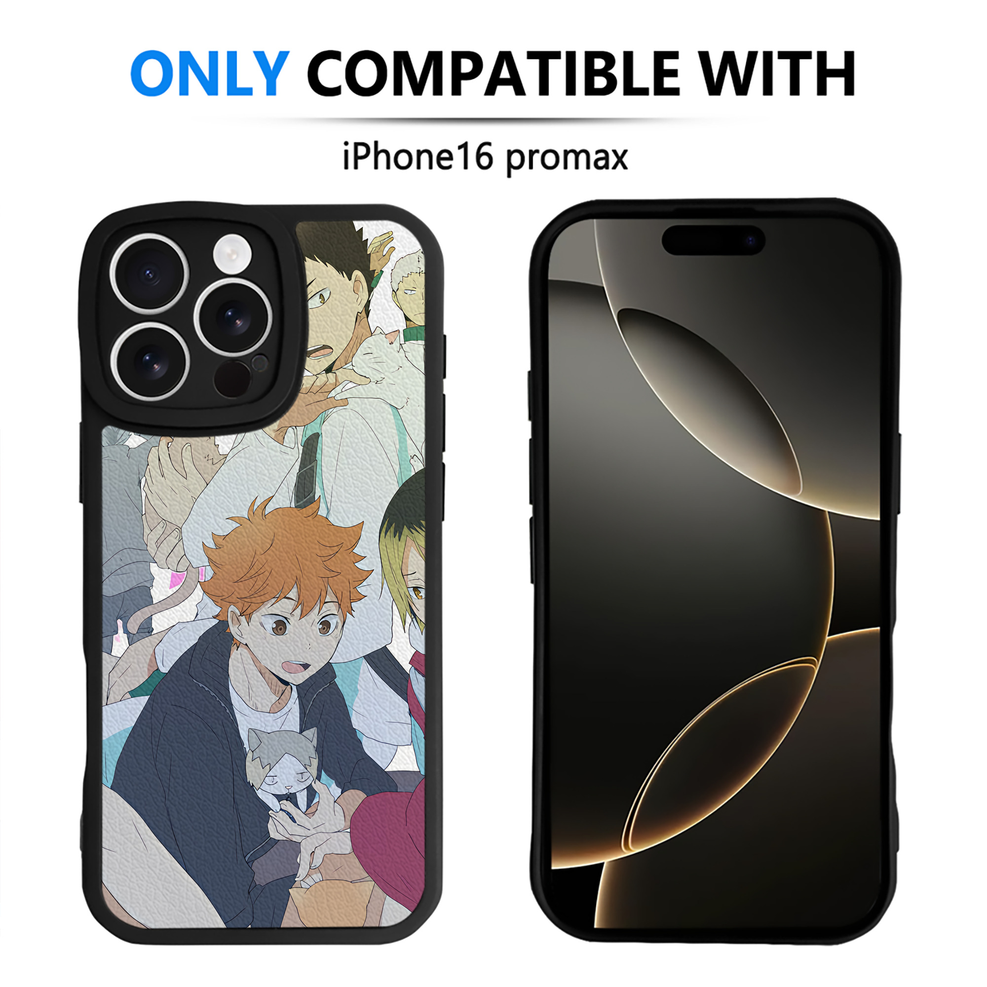 （画像用） ハイキュー!! Haikyu!! 【iPhone 16シリーズ対応】シリコンスマホケース（レザー調） 材質：シリコン